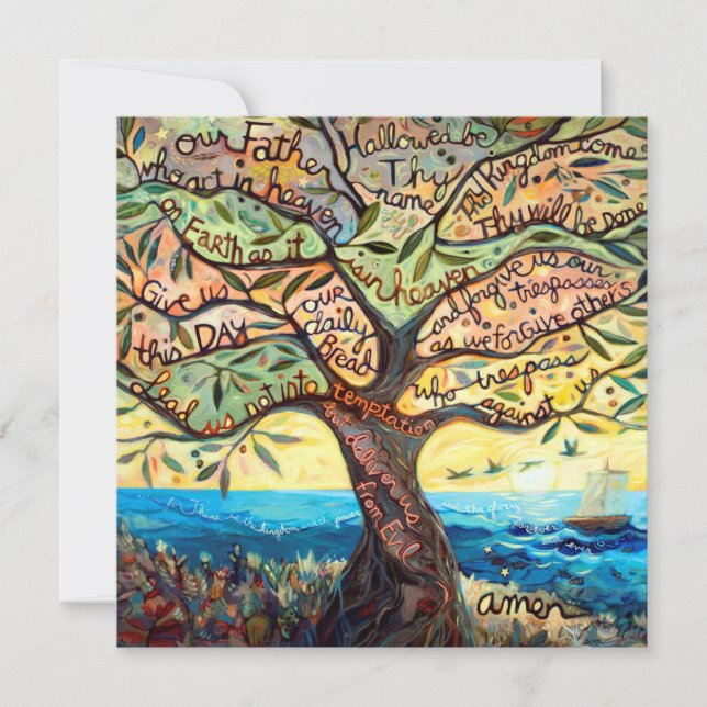 Nuestra tarjeta del cuadrado del padre con la (Anverso)