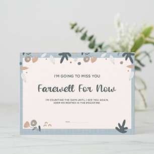 Nuestra tarjeta plana de despedida Boho Pastel
