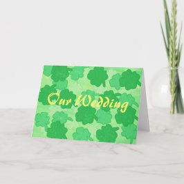 Nuestras invitaciones de boda, tréboles verdes, pl