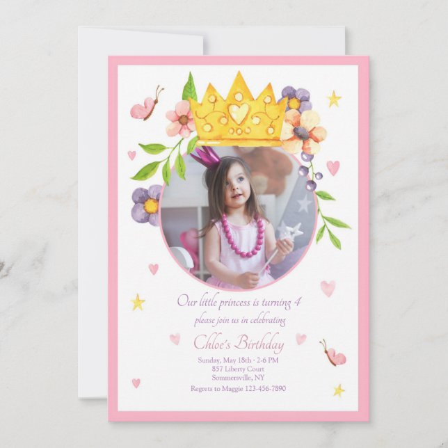 Nuestras invitaciones de cumpleaños con foto de nu (Anverso)