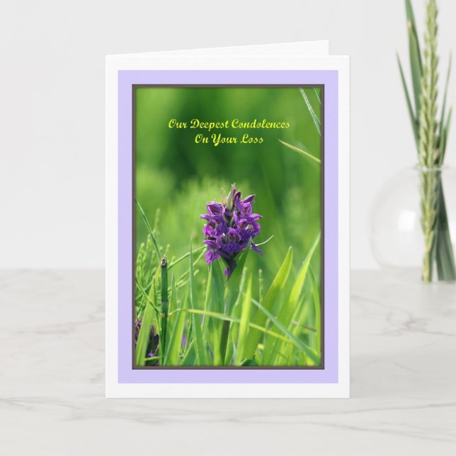 Nuestras Más Profundas Condolencias En Su Tarjeta  (Anverso)