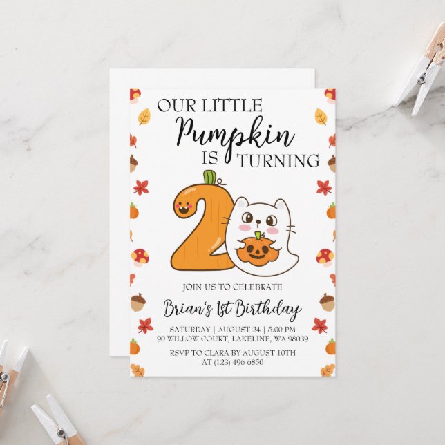nuestras pequeñas invitaciones de cumpleaños de ca (Anverso/Reverso In Situ)