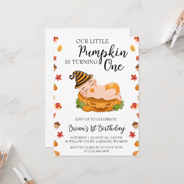 nuestras pequeñas invitaciones de cumpleaños de ca (Anverso/Reverso In Situ)