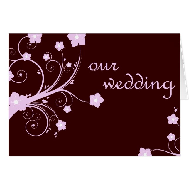 Nuestro Boda : Flores rosas: (Anverso (Horizontal))