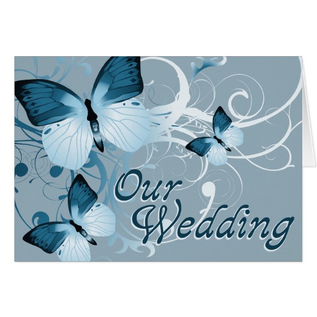 Nuestro Boda: Mariposas : (Anverso (Horizontal))