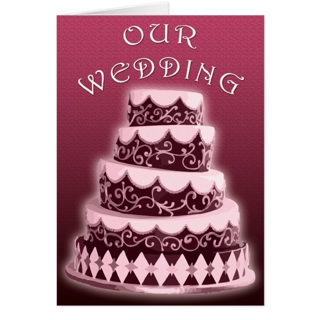 Nuestro Boda : Pastel rosa : (Frente)