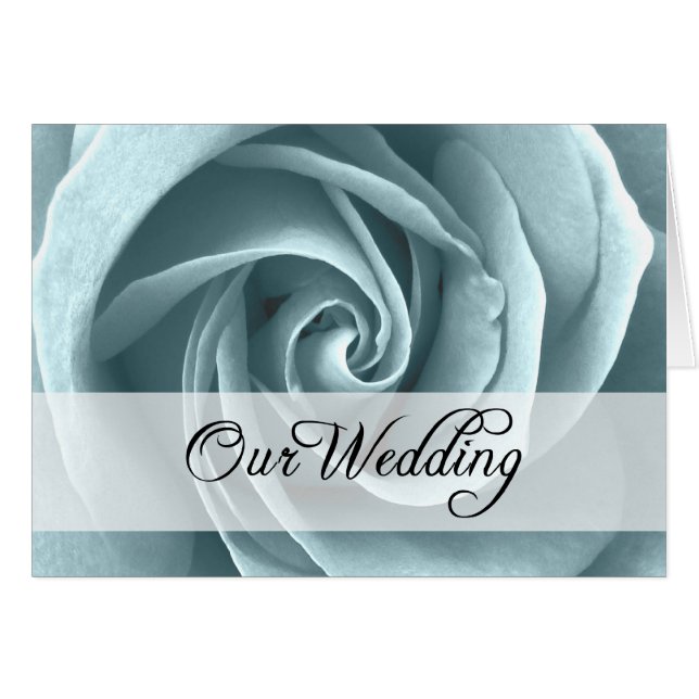Nuestro Boda: Rosa azul: (Anverso (Horizontal))