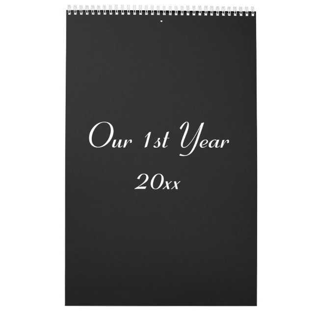 Nuestro calendario de Bodas fotográficos de primer (Reverso)