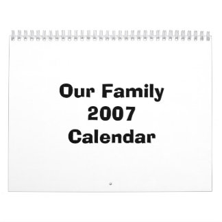 Nuestro calendario de la familia 2007