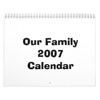 Nuestro calendario de la familia 2007