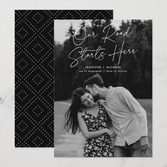 Nuestro camino empieza aquí Invitación de compromi (Anverso / Reverso)