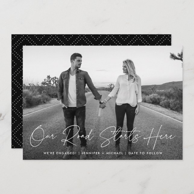 Nuestro camino empieza aquí Invitación de compromi (Anverso / Reverso)