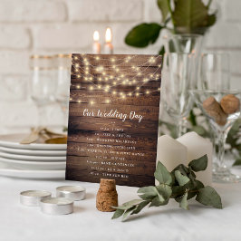 Nuestro Día de Boda | Programa de Luces de Madera