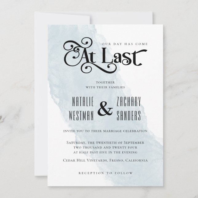 Nuestro Día Ha Llegado En La Invitación De La Últi (Anverso)