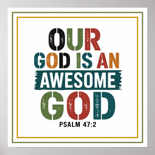 Nuestro Dios es un Dios Impresionante Arte Cristia (Frente)