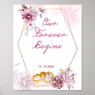 Nuestro Forever comienza – Decoración de boda pers