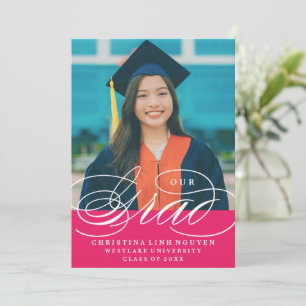 NUESTRO GRAD DE LETRA ELEGANTE INVITACIÓN DE GRA