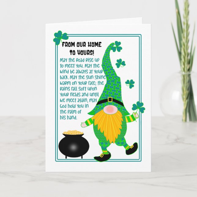 Nuestro hogar para la tarjeta de San Patricio (Anverso)
