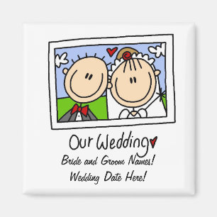 Nuestro imán del personalizable de la boda