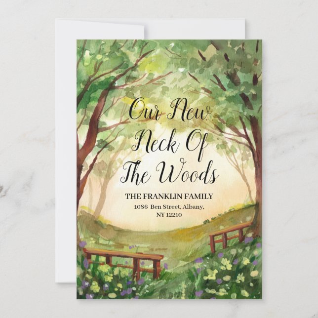 Nuestro nuevo barrio Anuncio de nueva dirección (Anverso)