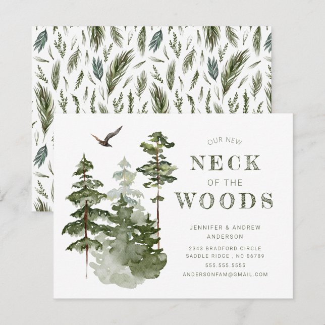 Nuestro nuevo cuello del bosque | Invitación móvil (Anverso / Reverso)