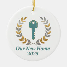 Nuestro Nuevo Hogar 2025 Ornamento Clave de Corona