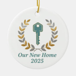 Nuestro Nuevo Hogar 2025 Ornamento Clave de Corona