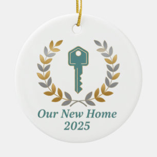 Nuestro Nuevo Hogar 2025 Ornamento Clave de Corona