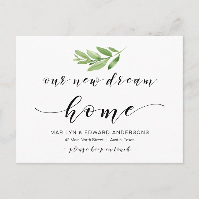 Nuestro nuevo hogar soñado, vegetación, Invitación (Anverso)