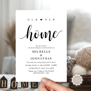 Nuestro nuevo hogar, tarjetas de invitación para f