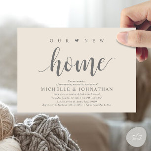 Nuestro nuevo hogar, tarjetas de invitación para f