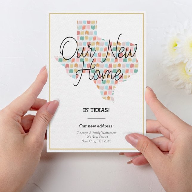 Nuestro nuevo hogar - Texas Moving Invitación Note (Subido por el creador)