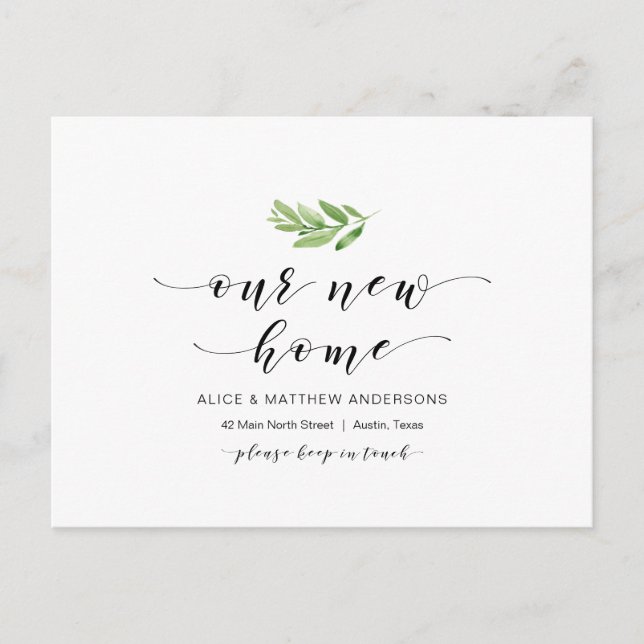 Nuestro nuevo hogar, vegetación, Invitación en mov (Anverso)