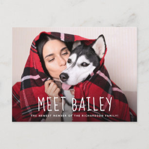 Nuestro nuevo perro Mascota   Invitación simple de