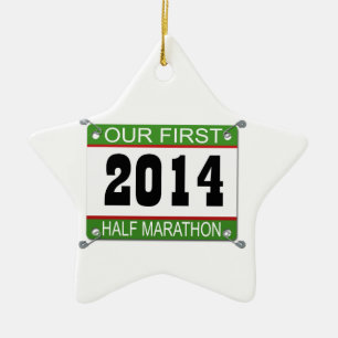 Nuestro ornamento del maratón de la primera mitad
