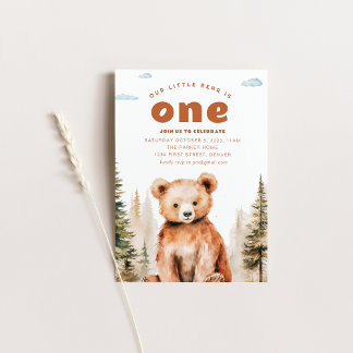 Nuestro Oso Pequeño Es Una Invitación De Primer Cu