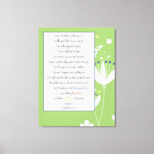 Nuestro padre en el cielo lienzo envuelto de 11"x1