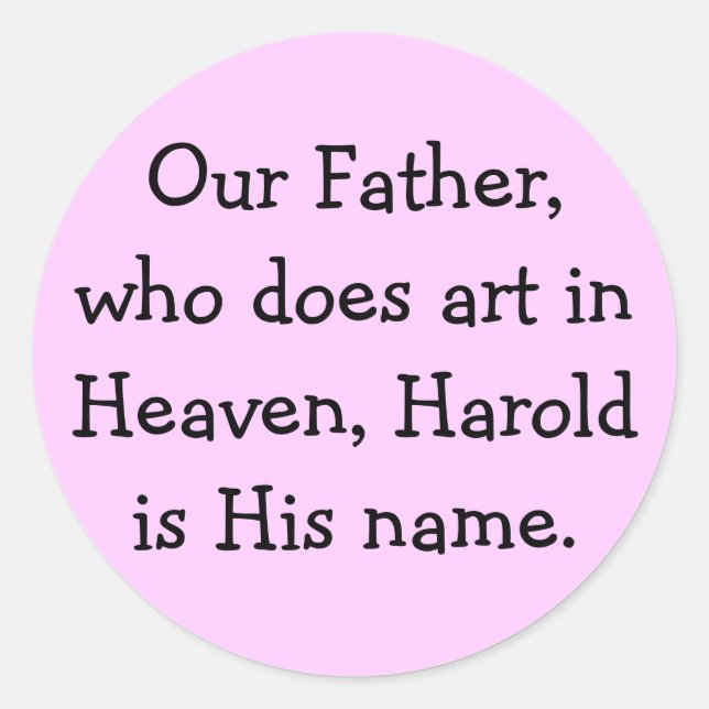 Nuestro padre - pegatinas de arte (Anverso)