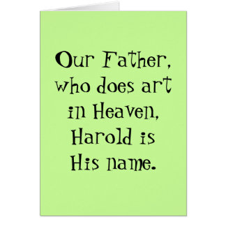 Nuestro padre - tarjeta del arte