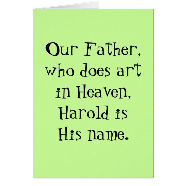 Nuestro padre - tarjeta del arte (Frente)
