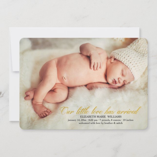 Nuestro Pequeño Amor Ha Llegado Con El Anuncio Del (Anverso)