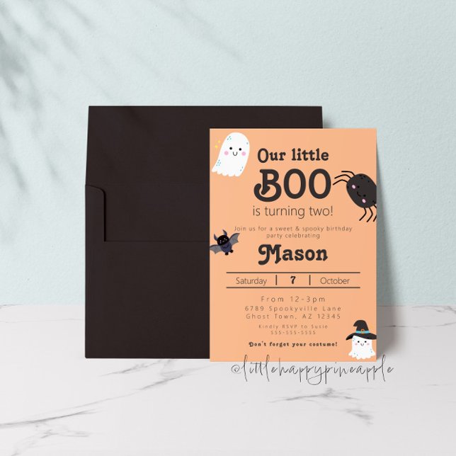 Nuestro Pequeño Boo Está Cumpliendo Dos Invitacion (Subido por el creador)