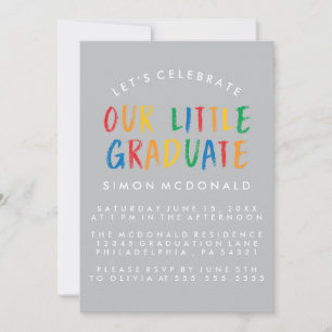 NUESTRO PEQUEÑO GRADUADO   INVITACIÓN A LA FIESTA 