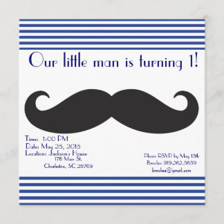 Nuestro pequeño hombre bigote invitaciones de cump