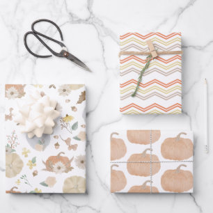 Nuestro pequeño papel de ajuste de regalo de otoño