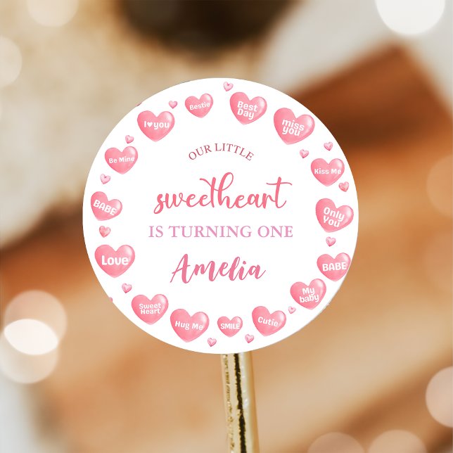Nuestro pequeño Pegatina de cumpleaños Valentine (Subido por el creador)