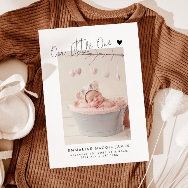 Nuestro pequeño y moderno anuncio de nacimiento (Subido por el creador)