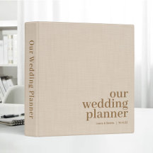 Nuestro Planificador de Boda Simple Elegante Lino