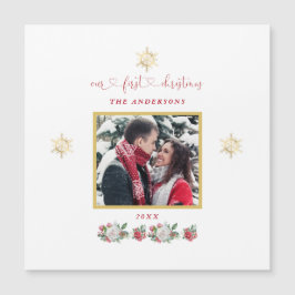 Nuestro primer Boda de fotos de copos de nieve flo