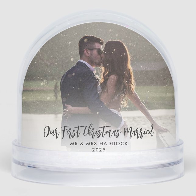 Nuestro primer Boda de Navidad Fotos Personalizado (Anverso)